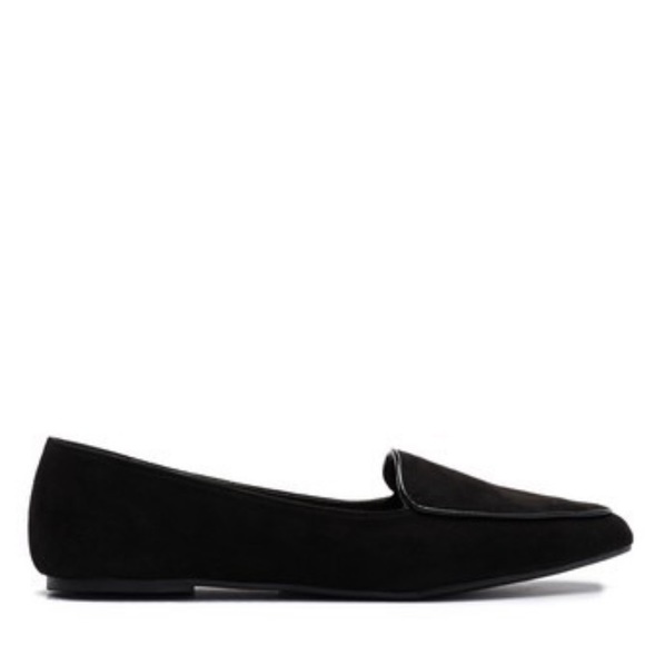 BLACK Pointy Toe Classic Loafer Flats - Picture 4 of 4